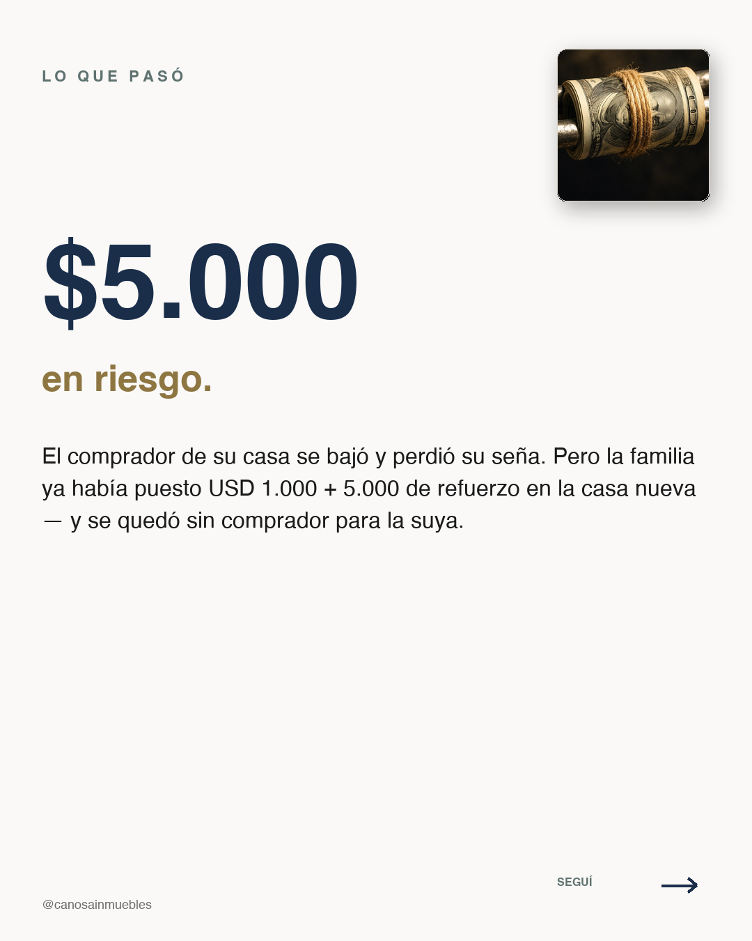 Perdida — Casi pierden $5.000 por un error que no era de ellos.